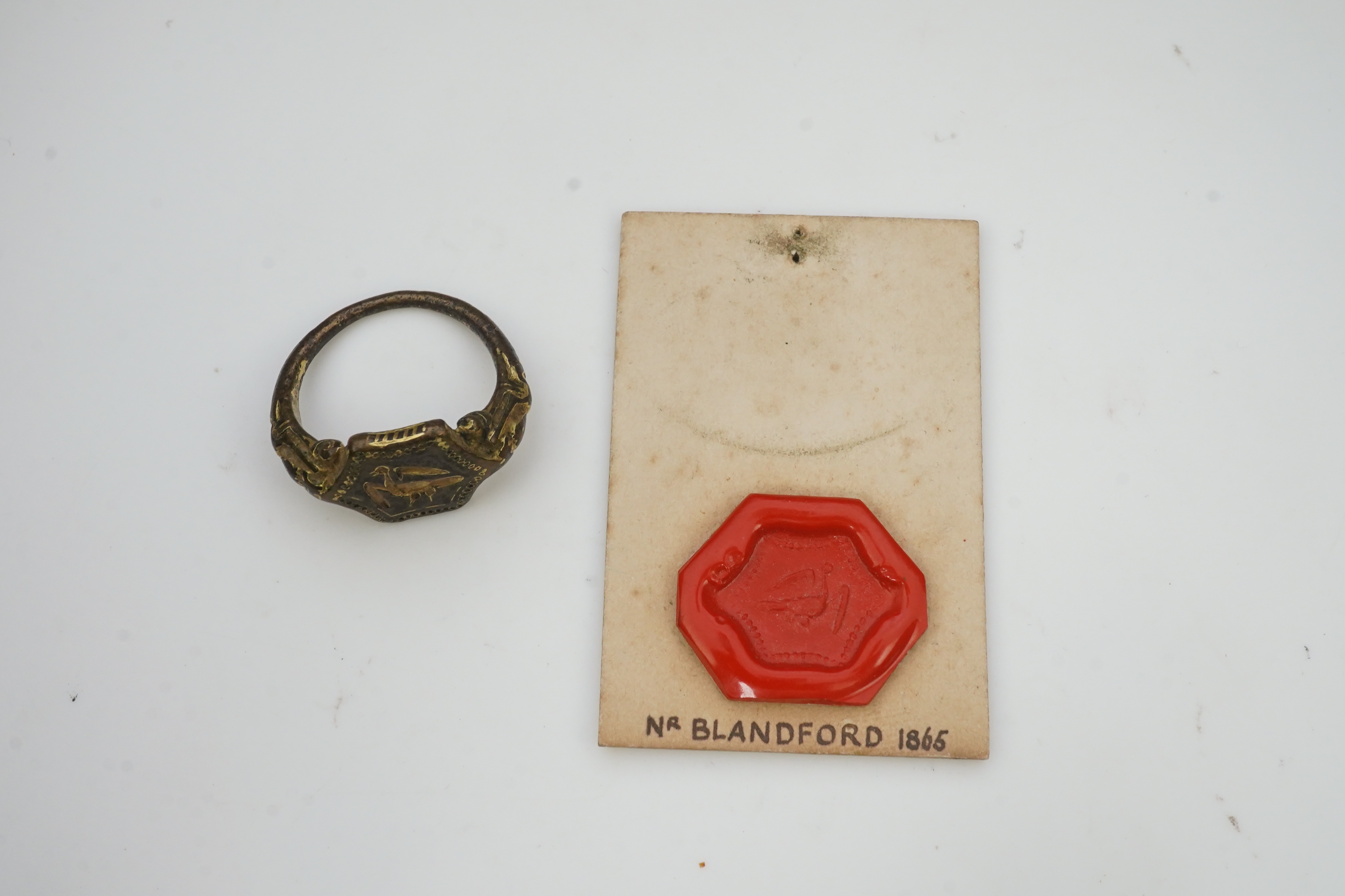 A Tudor bronze signet ring, England, 16th century